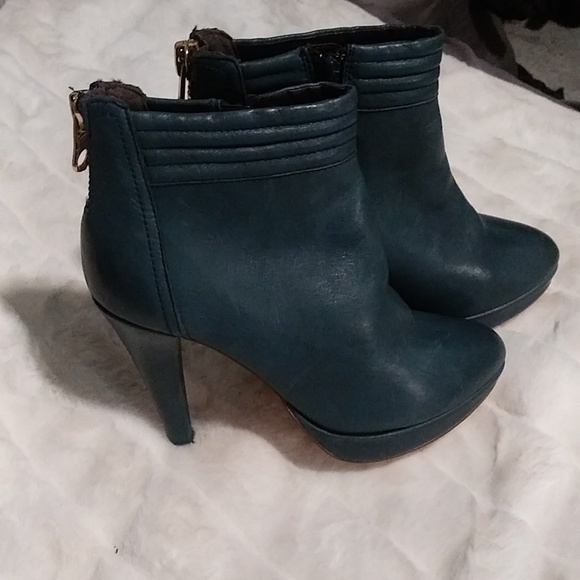 Shoemint ankle boots teal sz 7.5 - Picture 1 of 4